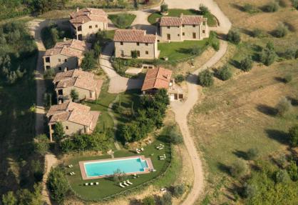 Agriturismo in der Nähe eines kleinen Dorfes zwischen Umbrien und der Toskana.