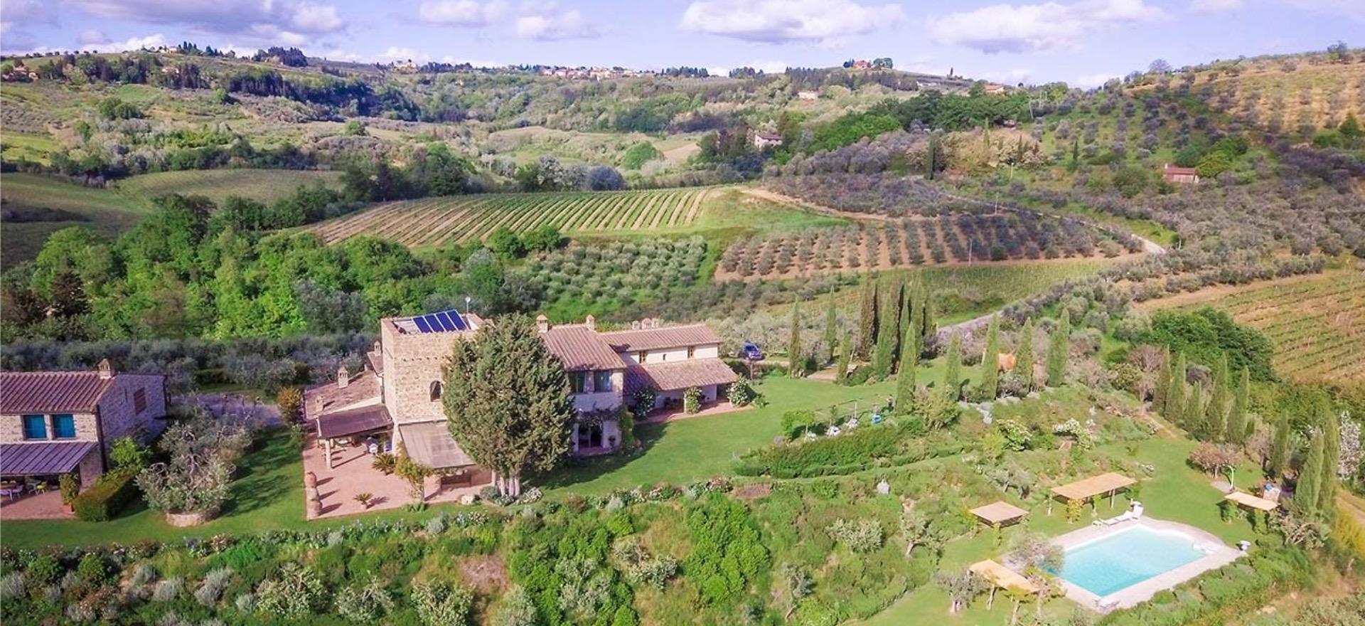Agriturismo Toskana Ferienhaus oder FeWo im Olivenhain mit toller Aussicht - Toskana